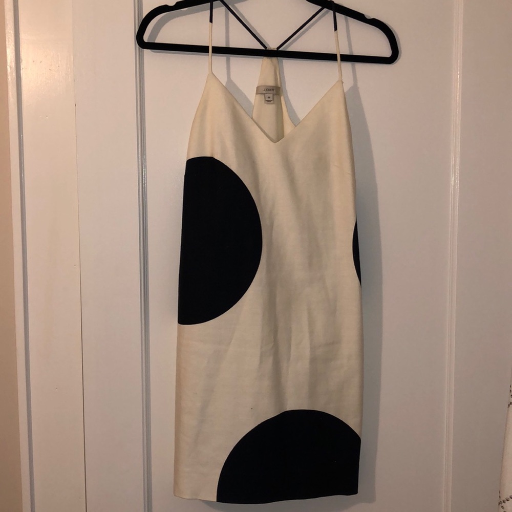 J Crew Racerback polka dot dress.
